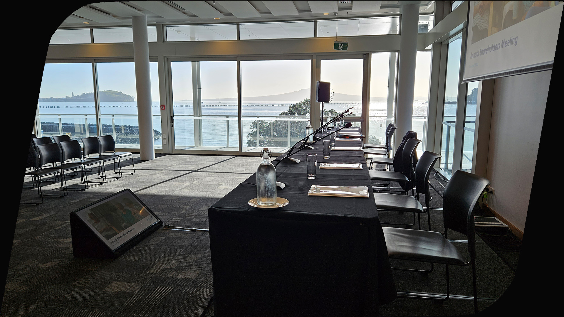 Vidcom supplies AV audio visual equipment and expertise for AGM, Shareholder meetings and Result calls