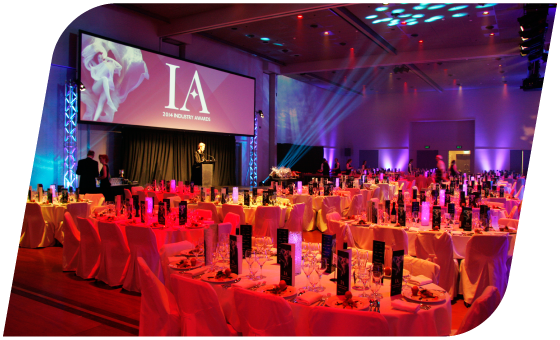 example of vidcom's av solutions for dinner event